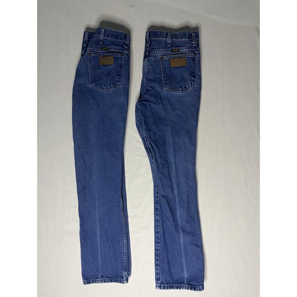 Wrangler Boot Cut Denim Jeans Men's Size 33x32 Blue Cowboy Cut Western Lot X2
